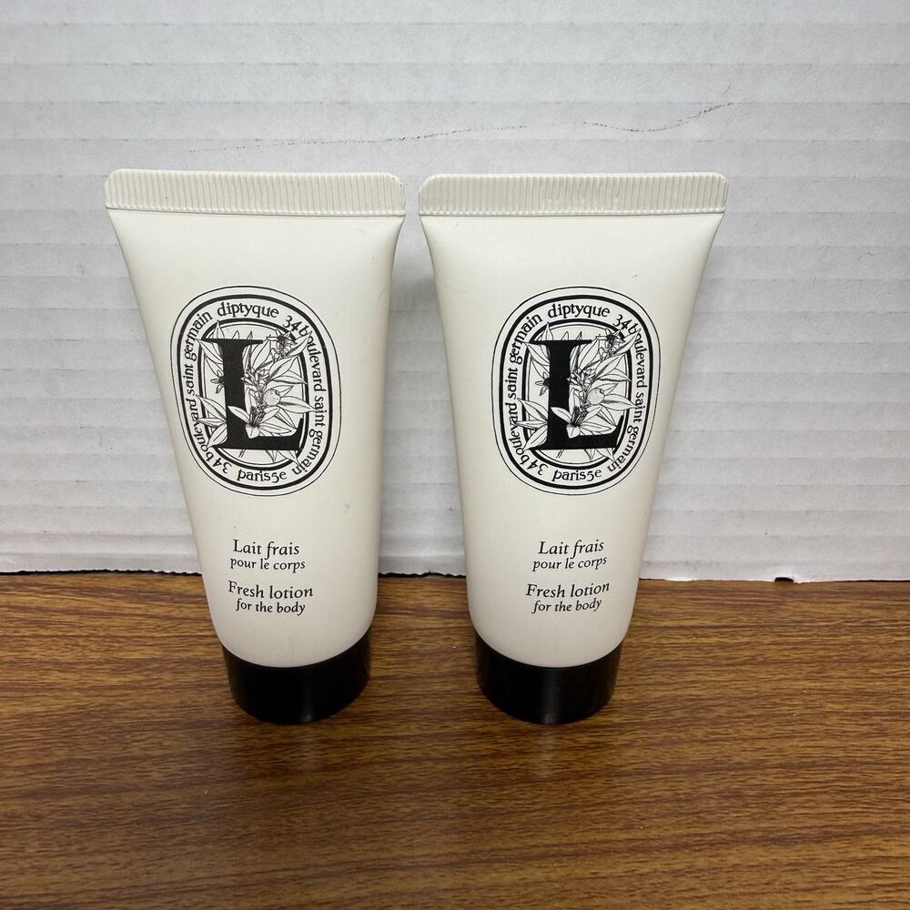 2x Diptyque Lait Frais Fresh Lotion for the Body 1oz, 30ml New Sealed Set Of 2